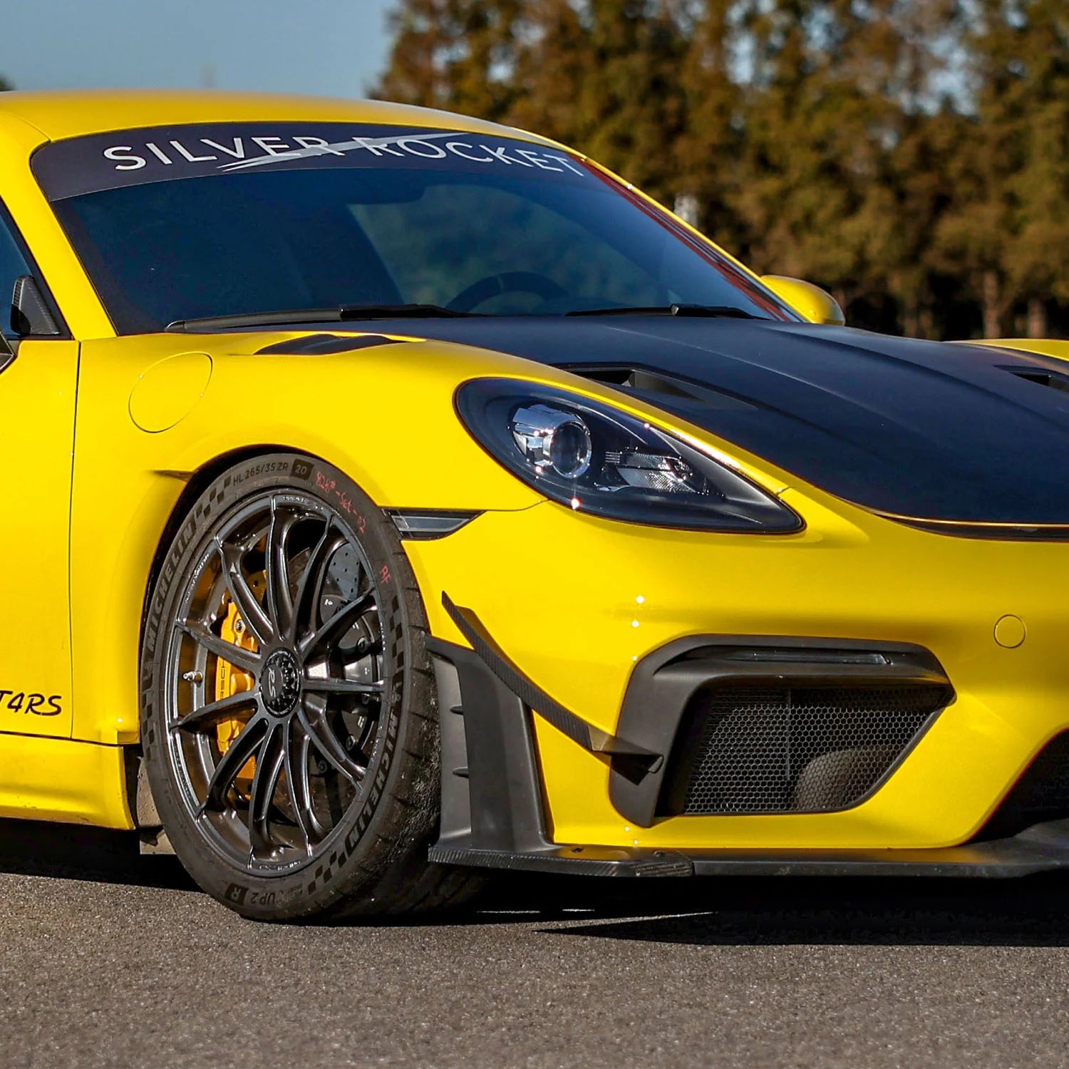 Silver Rocket SR Dry Carbon Fiber Pro Dive Plane - 2020+ Porsche 718 Cayman GT4/RS