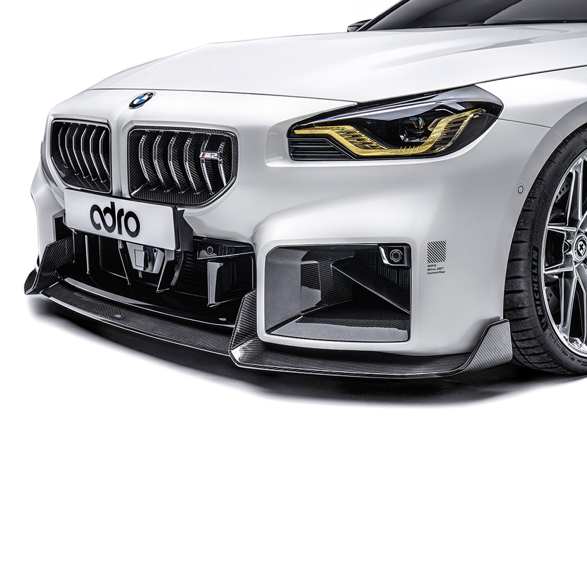 ADRO BMW G87 M2 Carbon Fiber Front Lip (Stock Bumper)