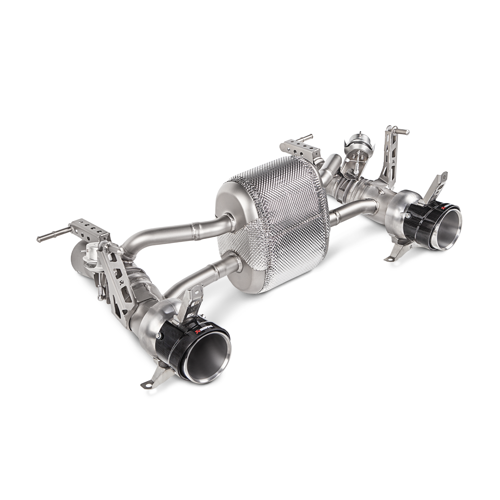 Akrapovič Slip-On Line Exhaust (Titanium) w/ Carbon Tips - 2016-2019 Ferrari 488 GTB/488 Spider