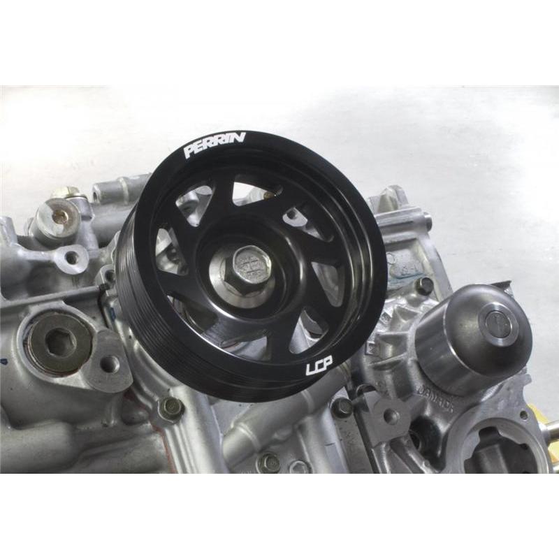 Perrin 93+ Impreza (WRX/STi) Crank Pulley - Black (w/AC)