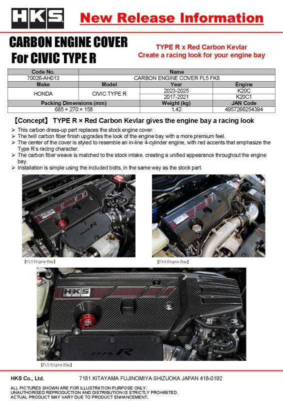 HKS DRY CARBON FUSE BOX COVER FL5