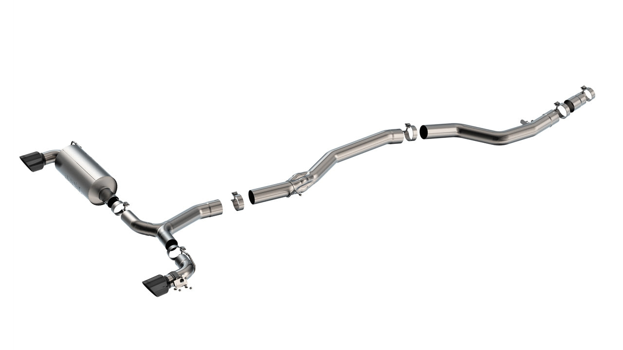 Borla ATAK Cat-Back Exhaust System w/ Black Chrome Tips - 2020-2025 Toyota GR Supra