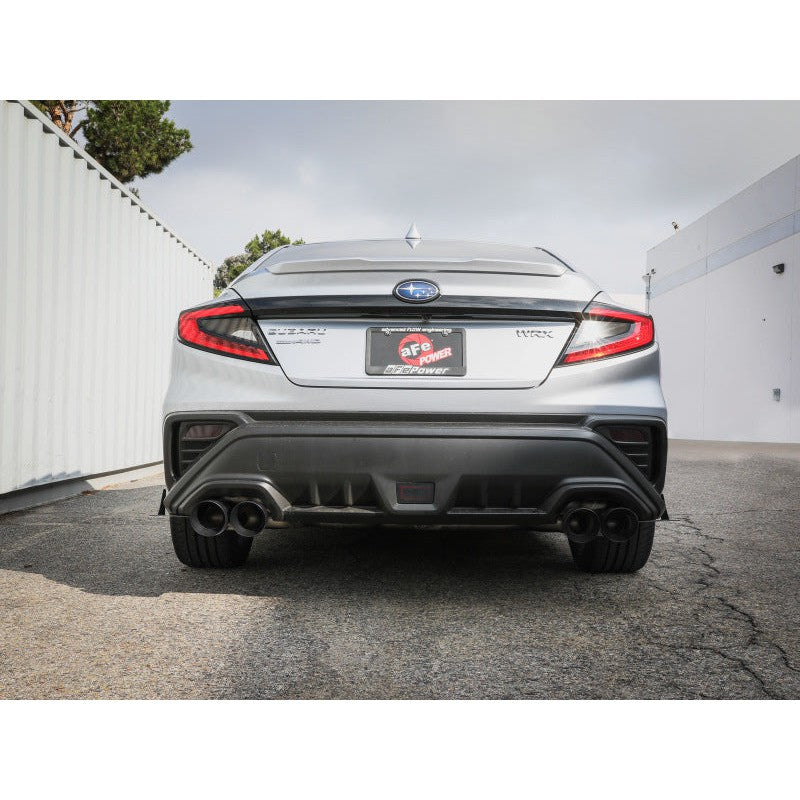 aFe POWER Takeda 3in to 2-1/2in 304 SS Cat-Back Exhaust w/ Black Tips 22-23 Subaru WRX H4-2.4L (t) - T1 Motorsports