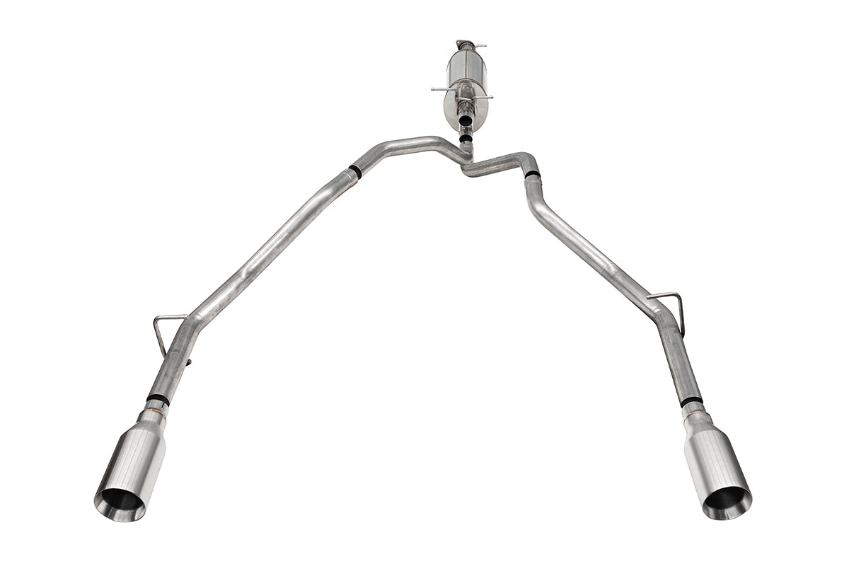 Corsa Sport 3.0in to 2.5in Cat-Back Exhaust - Satin Polished Tip - 2025-2026 Ram 1500 3.0L