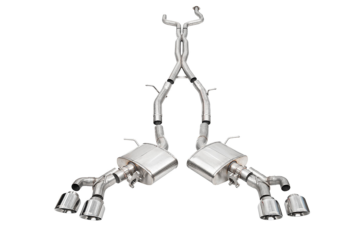 Corsa 3.0in Active Valve Cat-Back - 4.5in Black Tip - 2022-2025 Cadillac CT4 V Blackwing