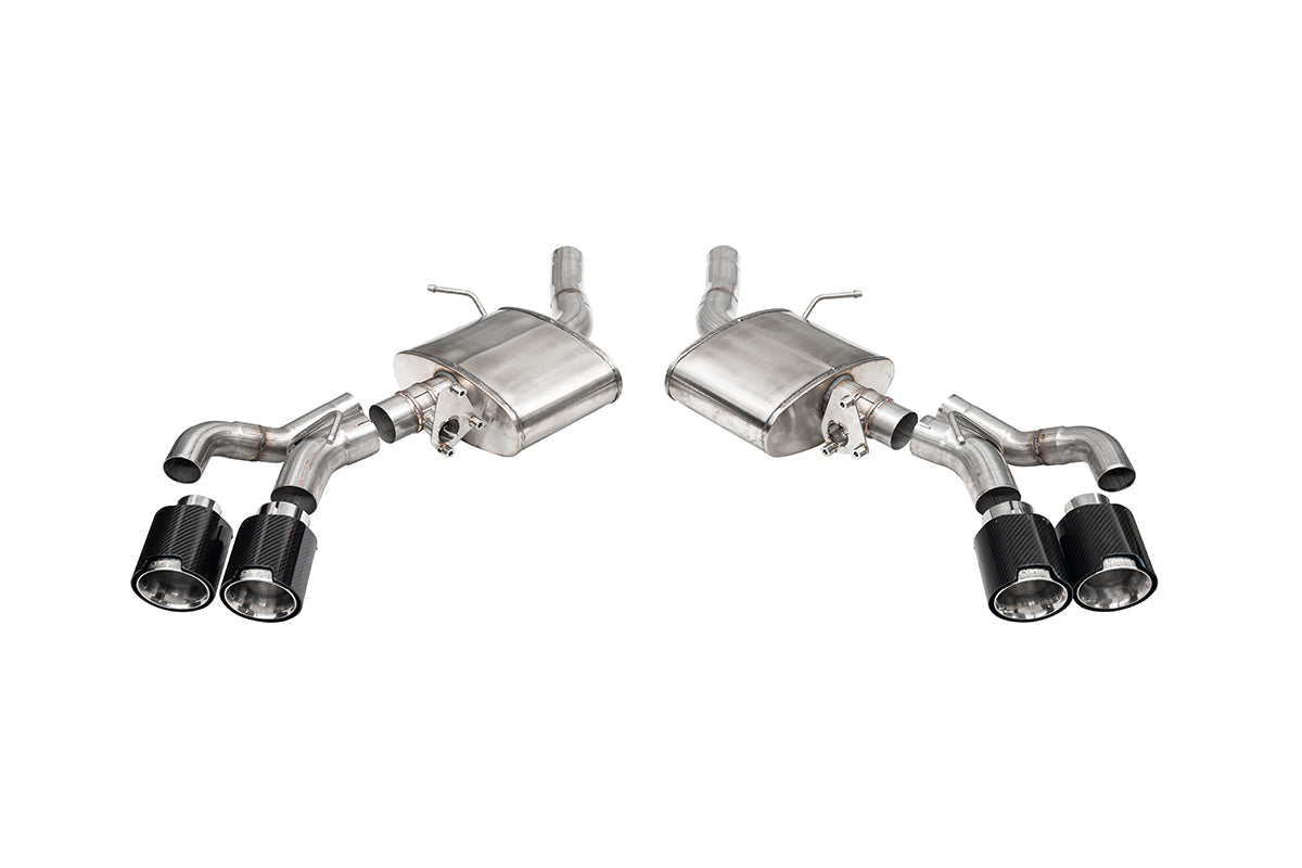 Corsa Sport Valved 3in Axle-Back Exhaust - Cabon Fiber Polished Tips - 2022-2024 Cadillac CT5-V Blackwing