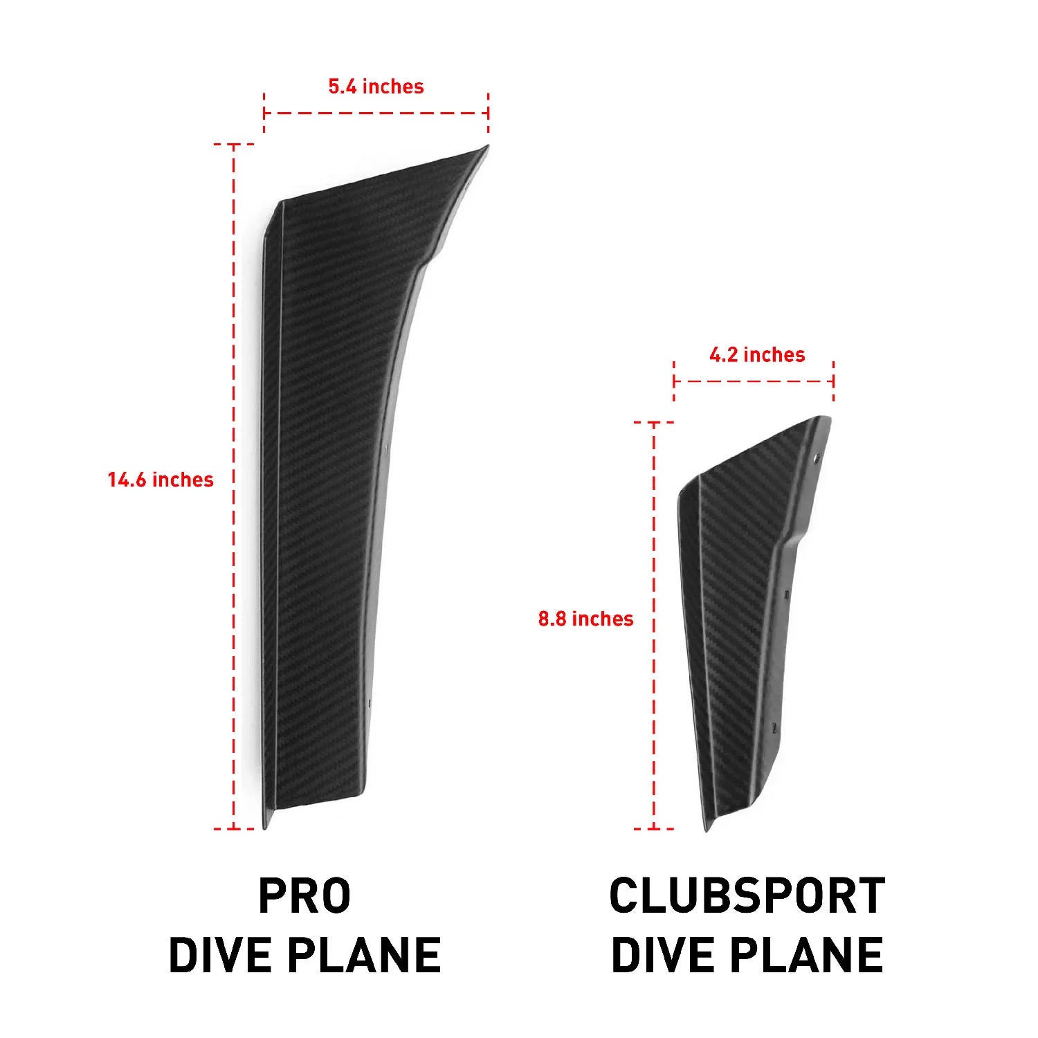 Silver Rocket SR Dry Carbon Fiber Pro Dive Plane - 2020+ Porsche 718 Cayman GT4/RS