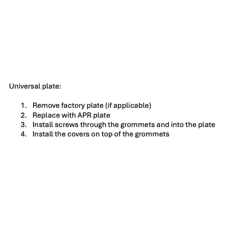 Installation Instructions