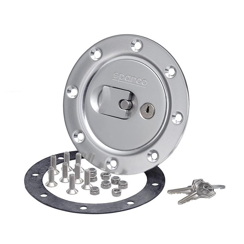 Sparco Fuel Cap Locking Brushed Alum