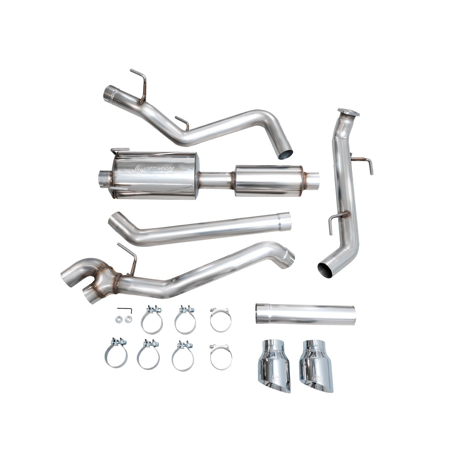 AWE Tuning 0FG Exhaust w/Dual Chrome Silver Tips for 2024+ 4th Gen Toyota Tacoma