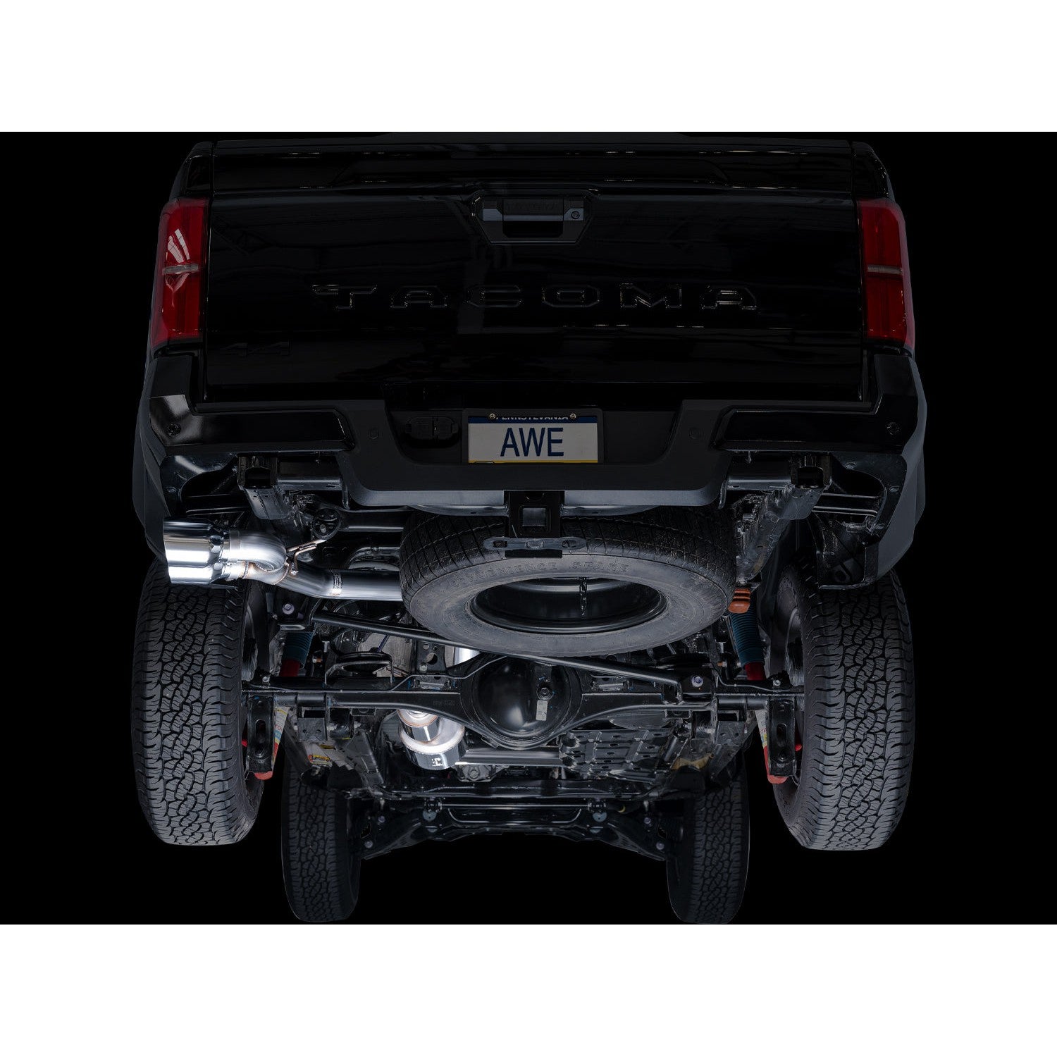 AWE Tuning 0FG Exhaust w/Dual Chrome Silver Tips for 2024+ 4th Gen Toyota Tacoma