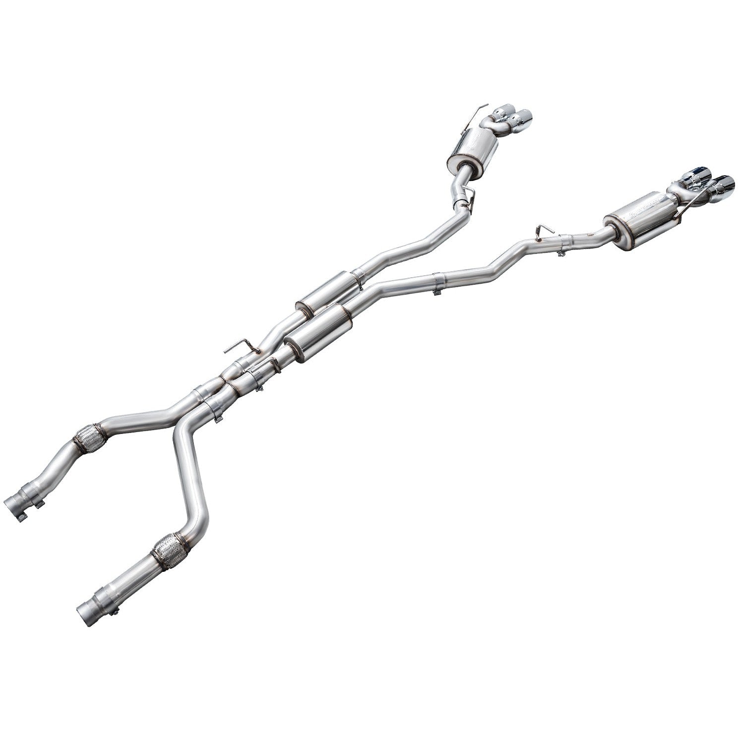 AWE Tuning Touring Edition Exhaust w/ Chrome Silver Tips - 2020+ Ford Explorer ST