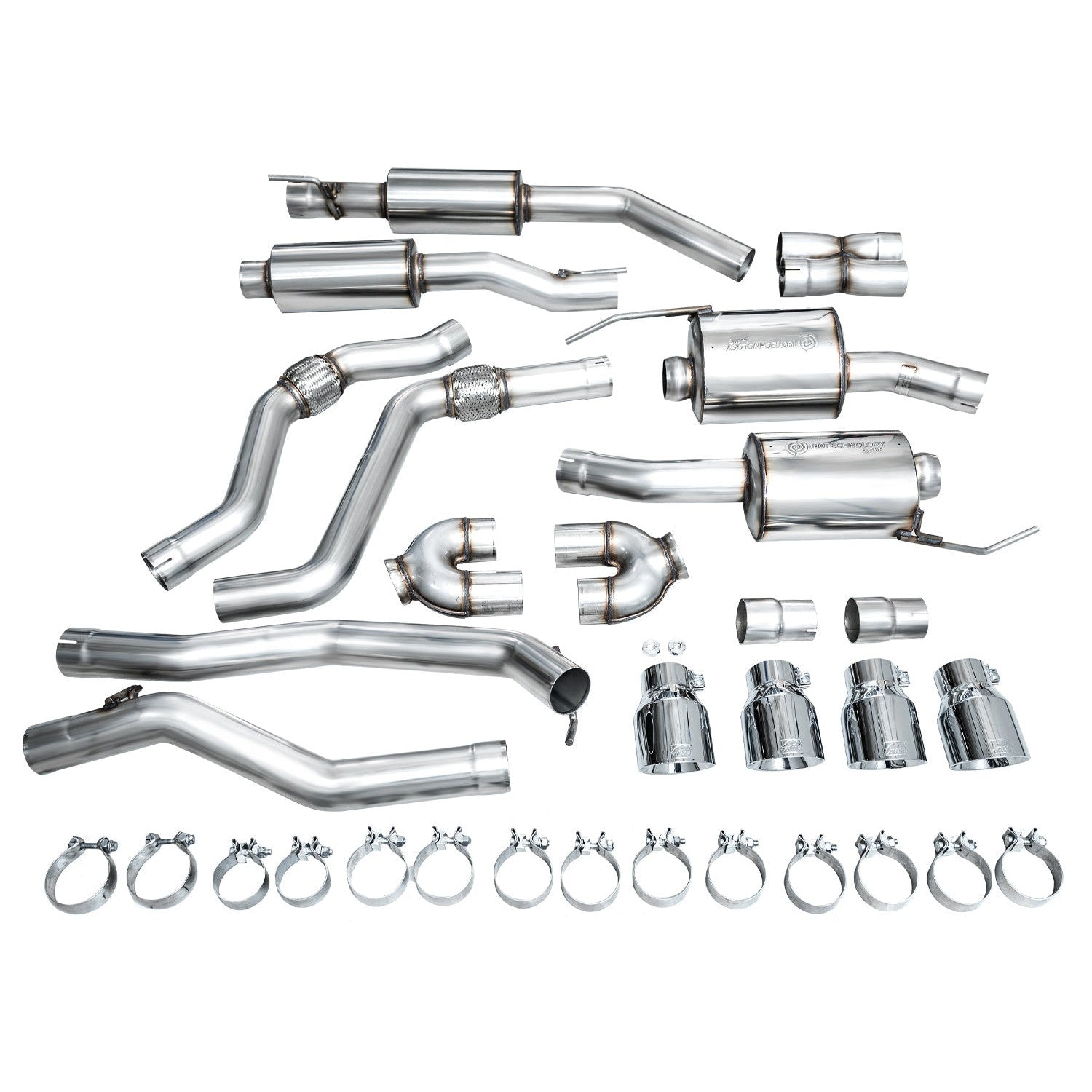 AWE Tuning Touring Edition Exhaust w/ Chrome Silver Tips - 2020+ Ford Explorer ST