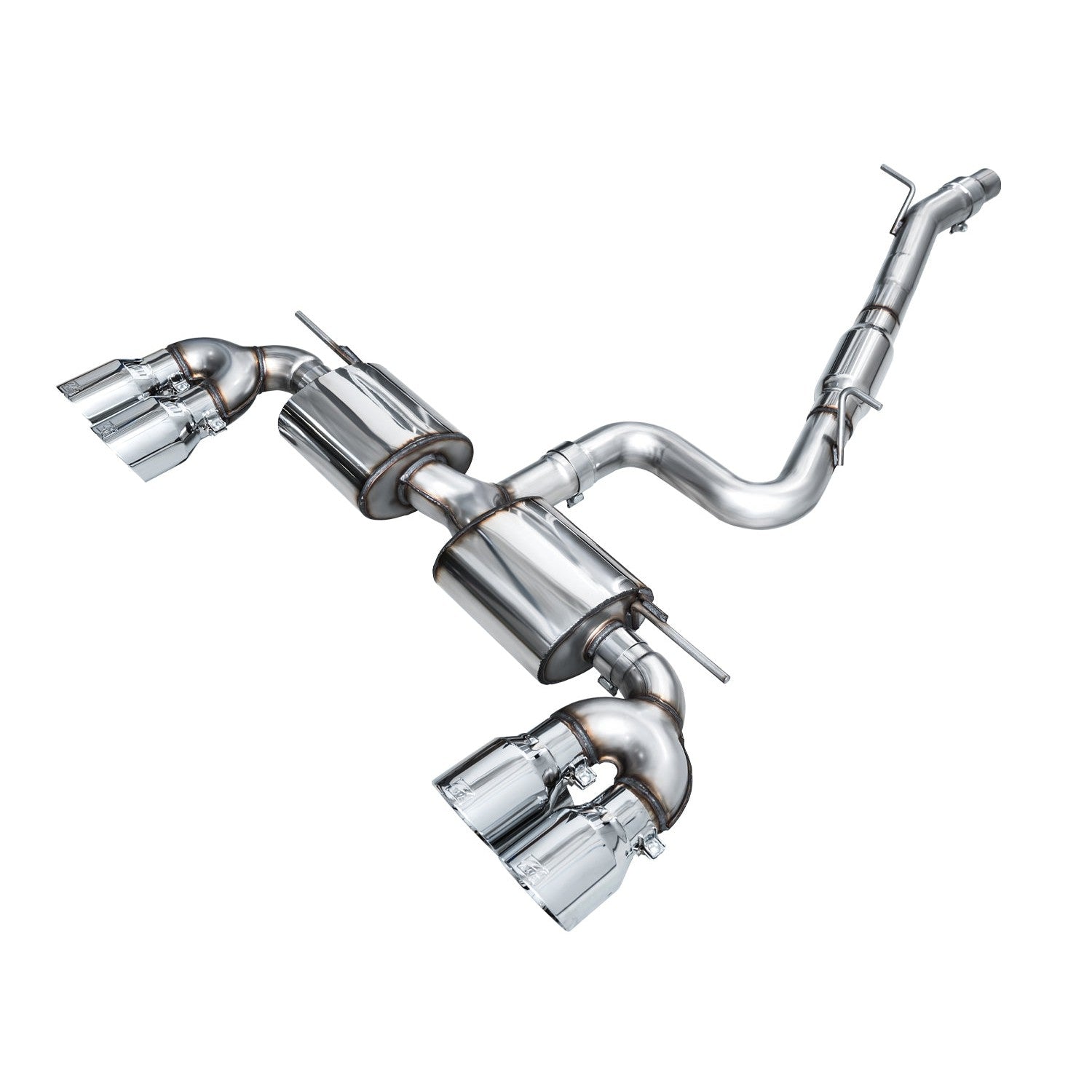 AWE Tuning Touring Edition Quad Exhaust w/Chrome Silver Tips for 2022+ Volkswagen MK8 Golf R