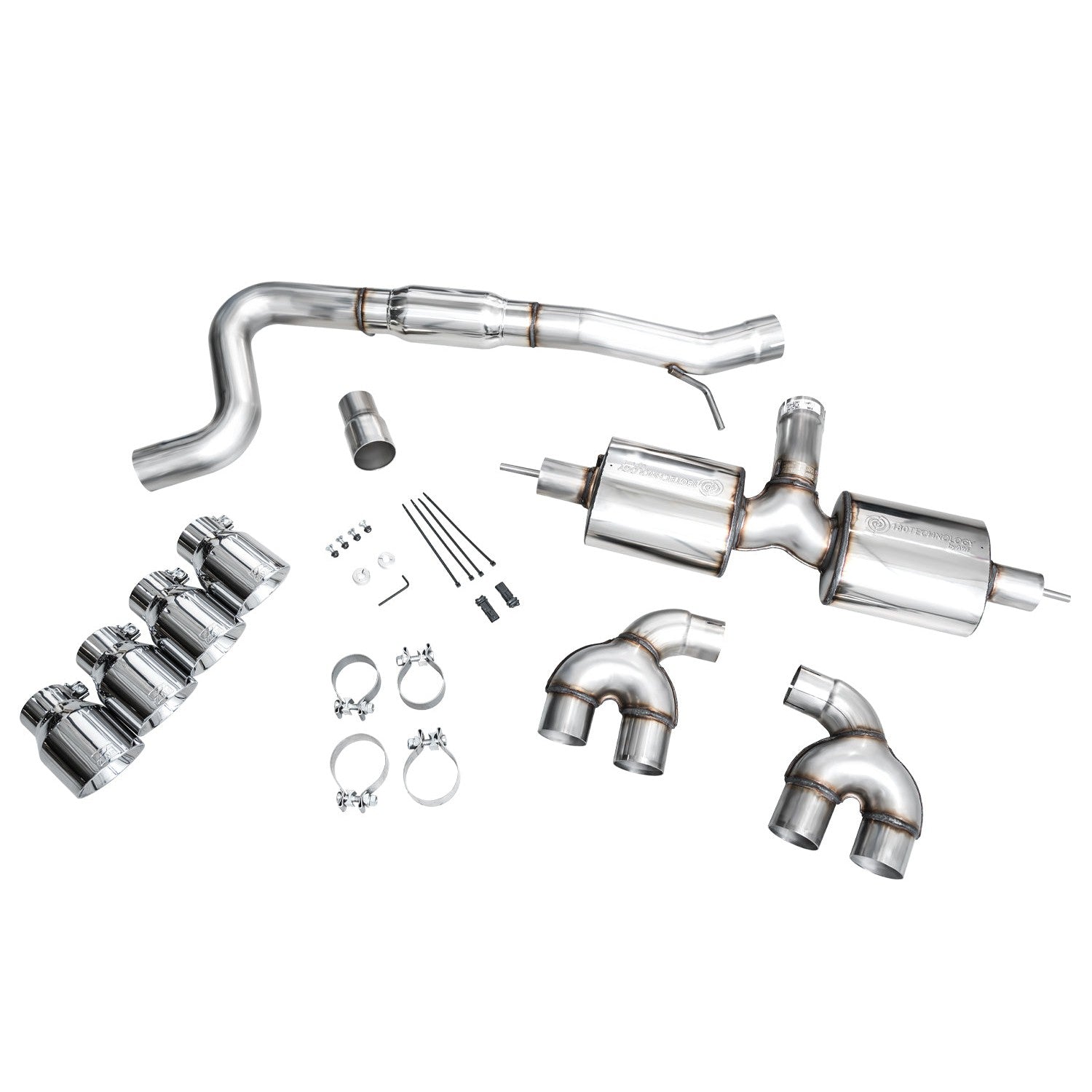 AWE Tuning Touring Edition Quad Exhaust w/Chrome Silver Tips for 2022+ Volkswagen MK8 Golf R