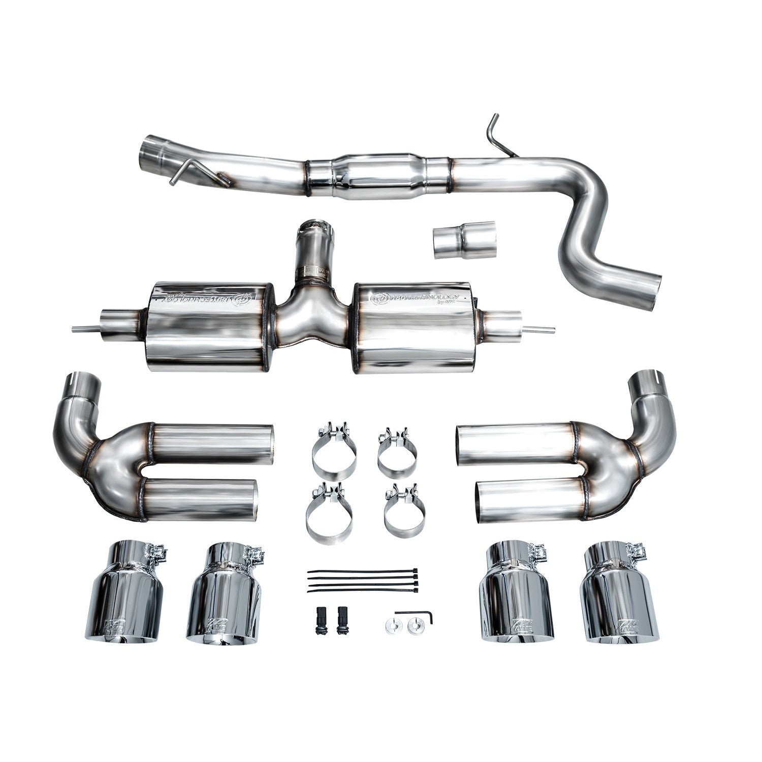 AWE Tuning Touring Edition Exhaust w/Chrome Silver Tips for 2022-2024 Audi 8Y S3