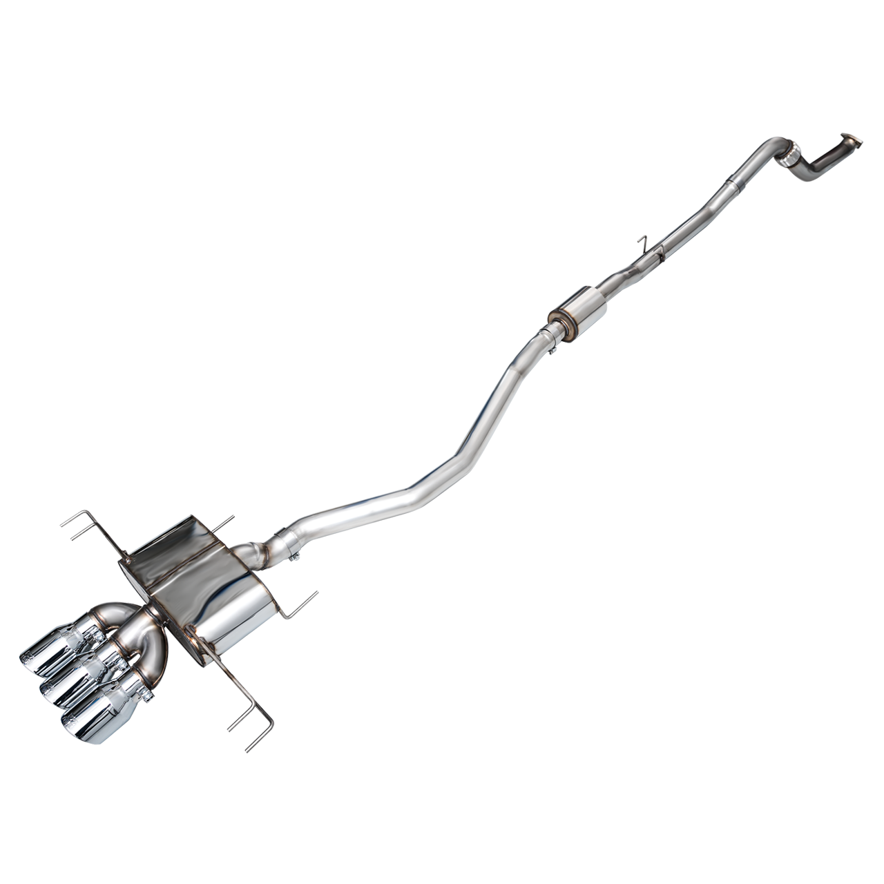 AWE Tuning Touring Edition Exhaust w/Triple Chrome Silver Tips for 2023+ Honda Civic Type R FL5