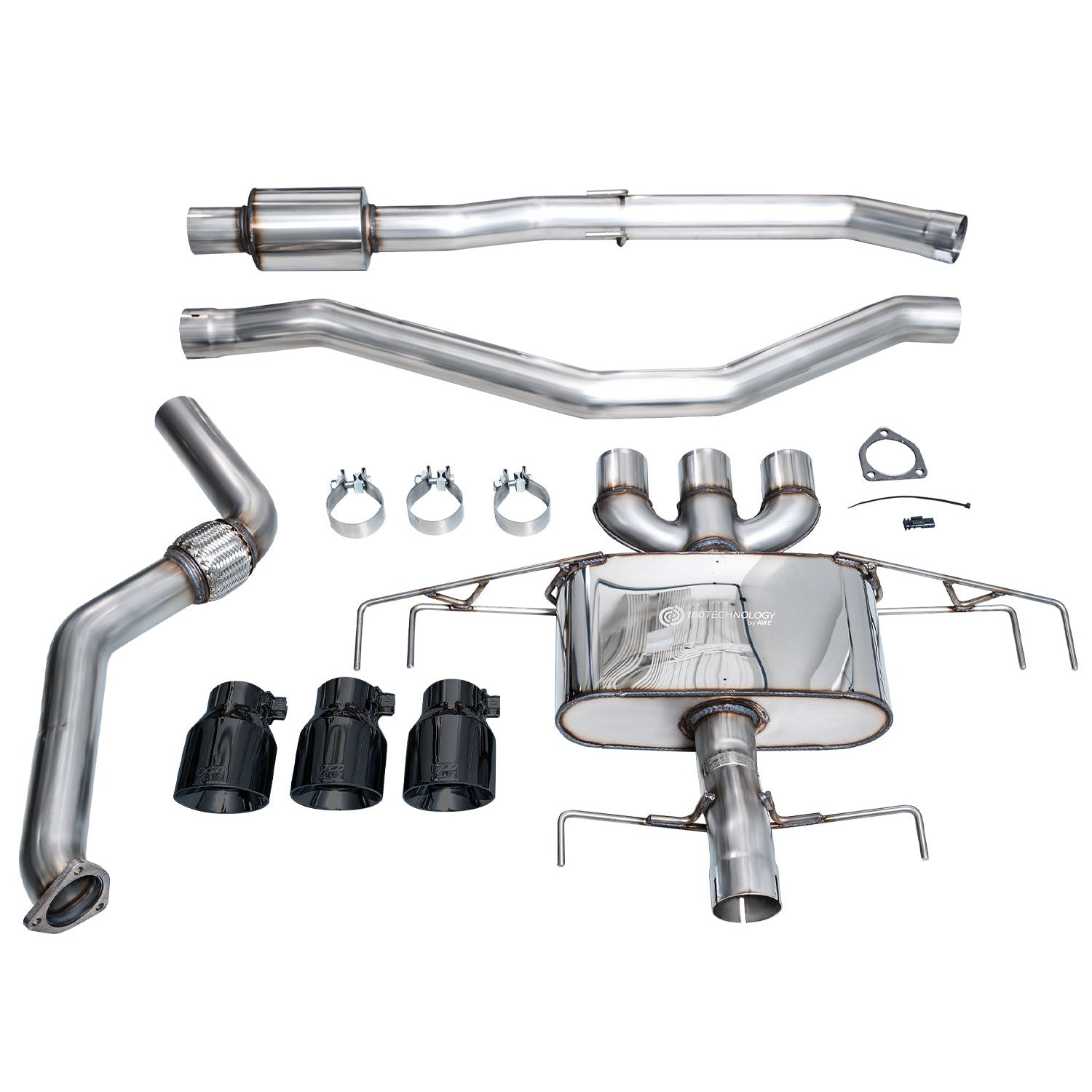 AWE Tuning Touring Edition Exhaust w/Triple Diamond Black Tips for 2024+ Acura Integra Type S DE5