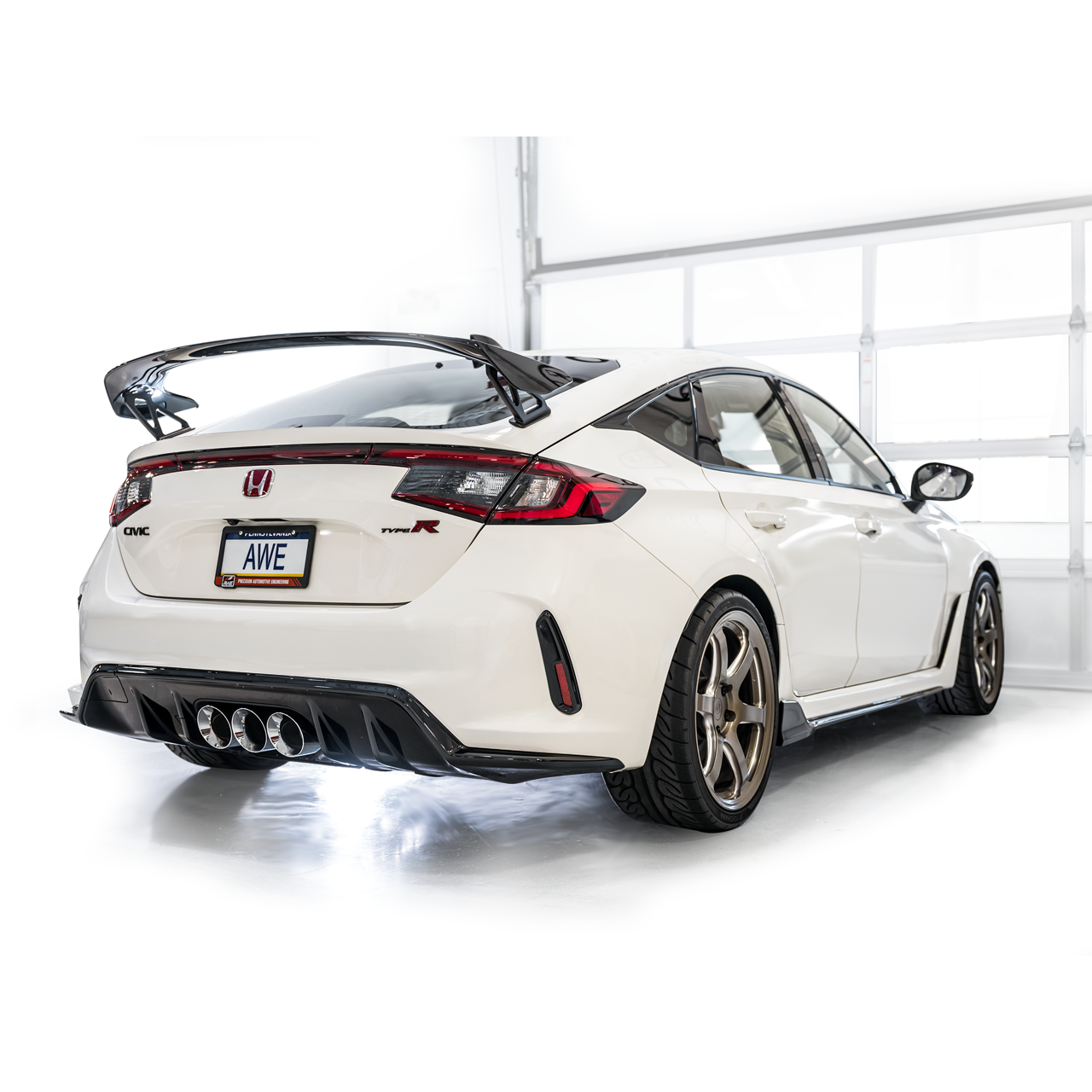 AWE Tuning Track Edition Exhaust w/ Triple Chrome Silver Tips - 2023+ Honda Civic Type R FL5