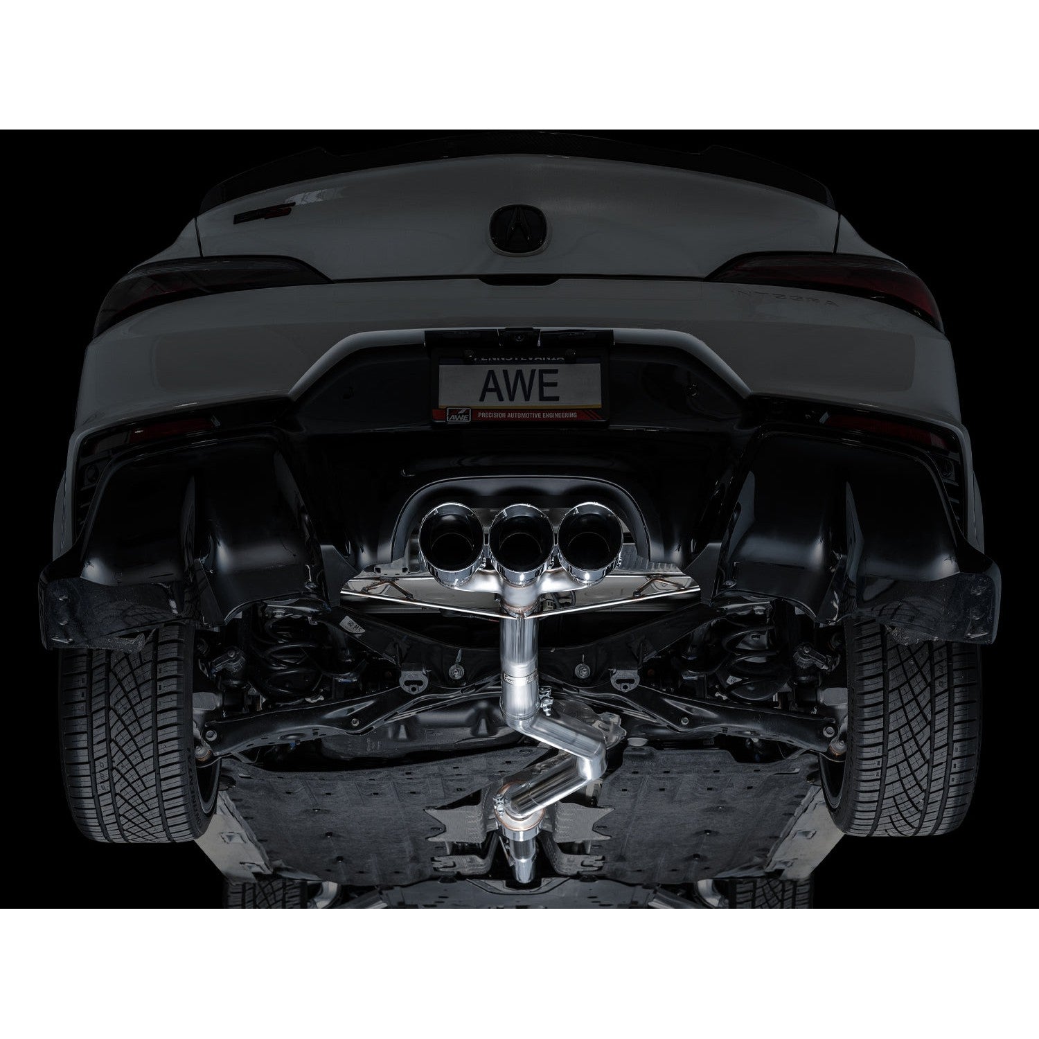 AWE Tuning Track Edition Exhaust w/Triple Chrome Silver Tips for 2024+ Acura Integra Type S DE5