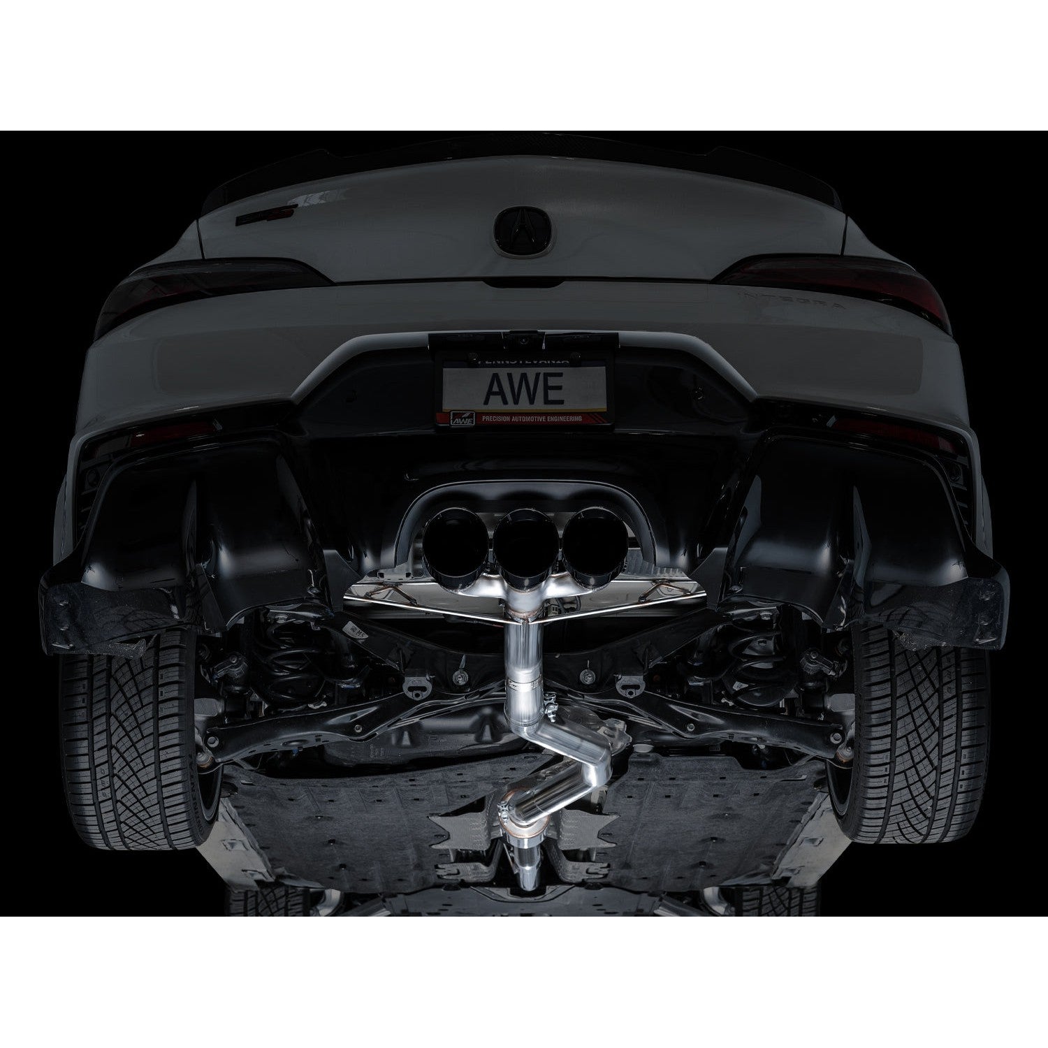 AWE Tuning Track Edition Exhaust w/Triple Diamond Black Tips for 2024+ Acura Integra Type S DE5