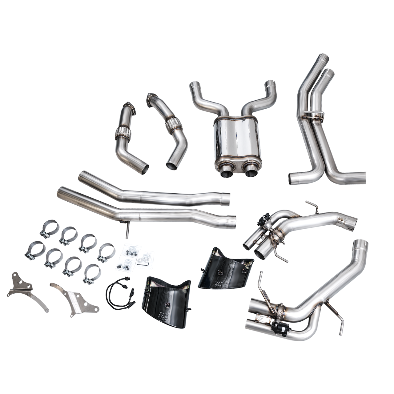 AWE Tuning SwitchPath Cat-back Exhaust w/Diamond Black Tips for 2021-2023 Audi C8 RS6/RS7