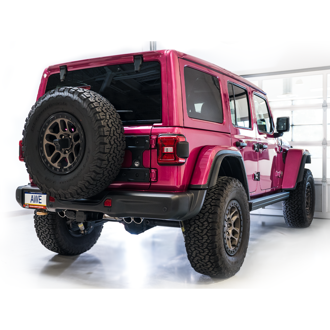 AWE Tuning Switchpath Cat-Back Exhaust for 2021+ Wrangler 392 - Quad BashGuards