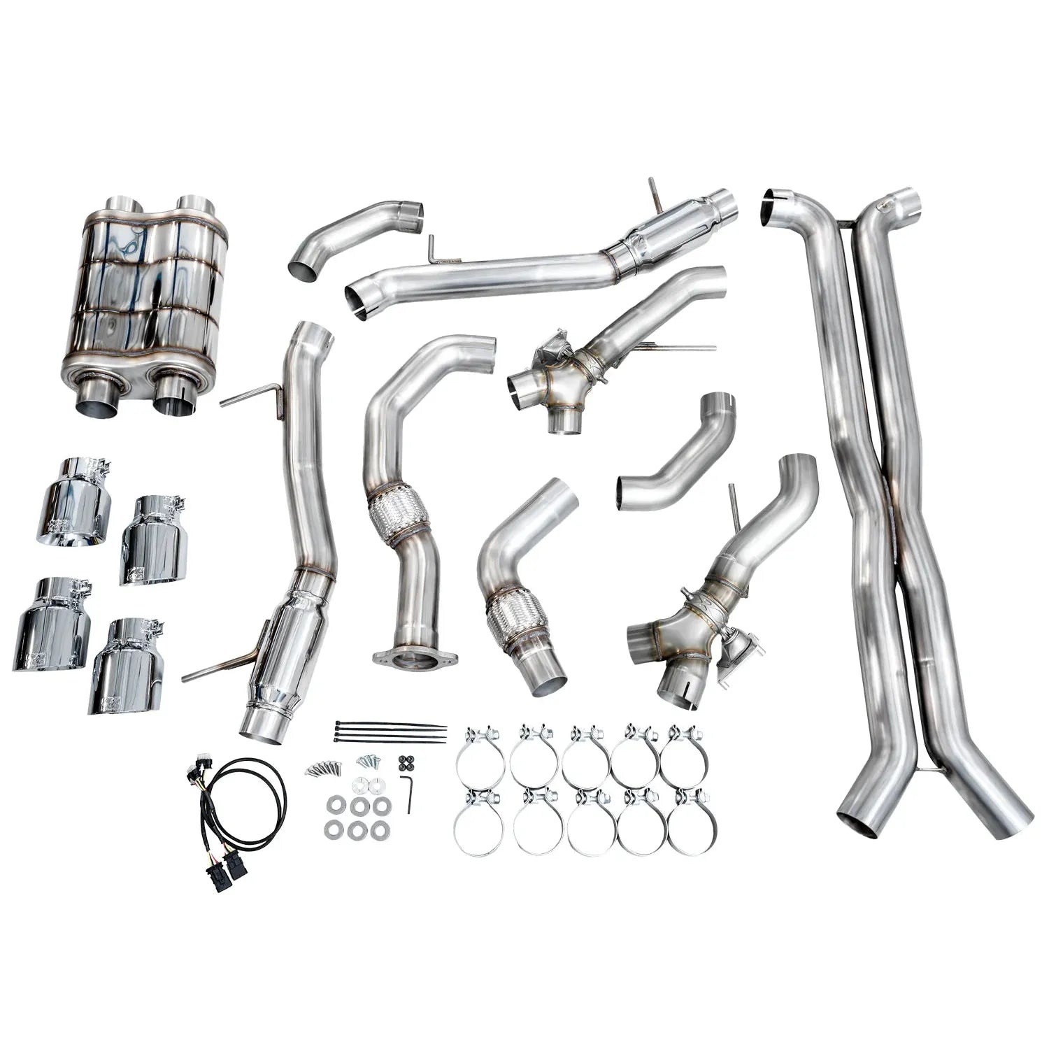 AWE Tuning SwitchPath Exhaust w/Chrome Silver Tips for 2021+ Cadillac CT4-V Blackwing