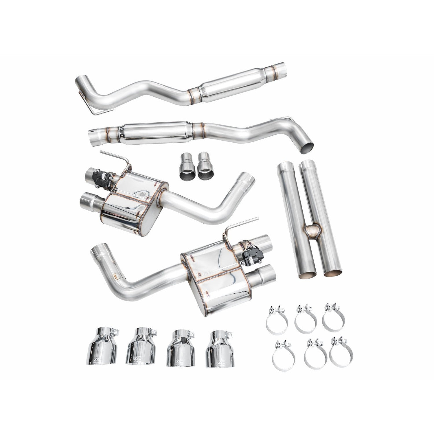 AWE Tuning SwitchPath Catback Exhaust w/ Quad Chrome Silver Tips - 2024 Ford Mustang GT Fastback S650 RWD