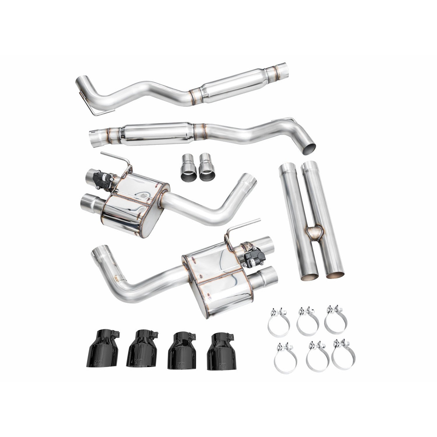 AWE Tuning SwitchPath Catback Exhaust w/ Quad Diamond Black Tips - 2024 Ford Mustang GT Fastback S650 RWD
