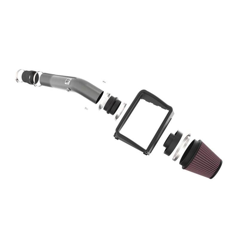 K&N 18-24 Ford F150 3.3L V6 Performance Air Intake System w/ Red Air Filter