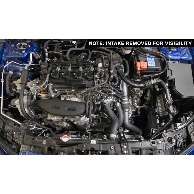 K&N 22-24 Honda Civic 1.5L L4 Aluminum Charge Pipe Kit - Gunmetal Gray