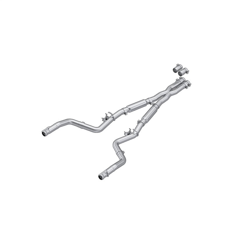 MBRP 17-23 Dodge Challenger 5.7L HEMI T304SS 3in Cat-Back Dual Split - Street Version