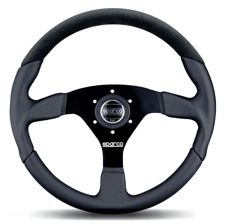 Sparco Strwhl L505 Lap 5 Blk/Blk/Blk