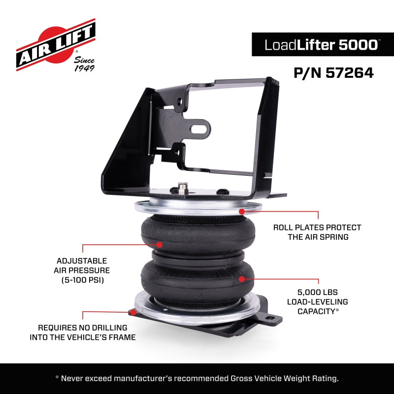 Air Lift LoadLifter 5000 Air Spring Kit for 23-25 Toyota Seqouia 4WD