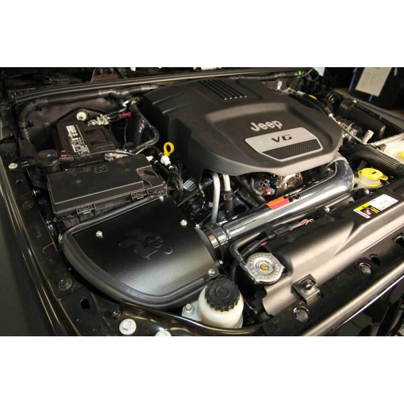 K&N 12-18 Jeep Wrangler V6-3.6L High Flow Performance Intake Kit (12-15 CARB Approved)