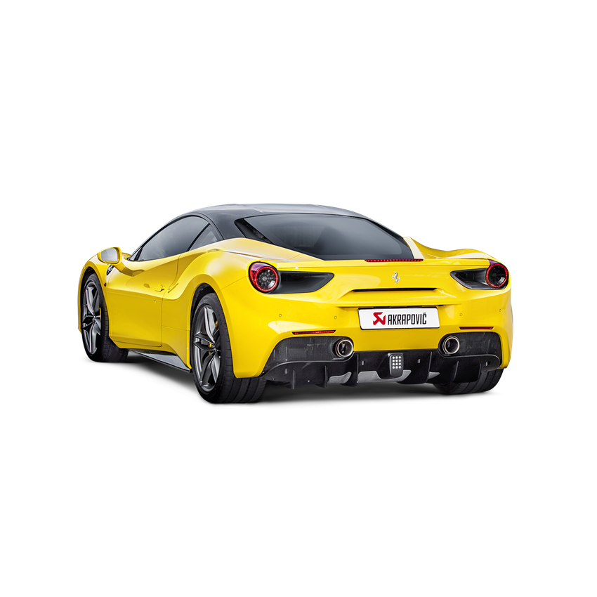 Akrapovič Slip-On Line Exhaust (Titanium) w/ Carbon Tips - 2016-2019 Ferrari 488 GTB/488 Spider