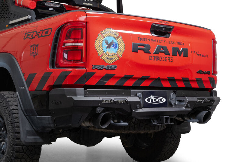 Addictive Desert Designs 2025 Ram RHO Phantom Rear Bumper - Hammer Black Powder Coat