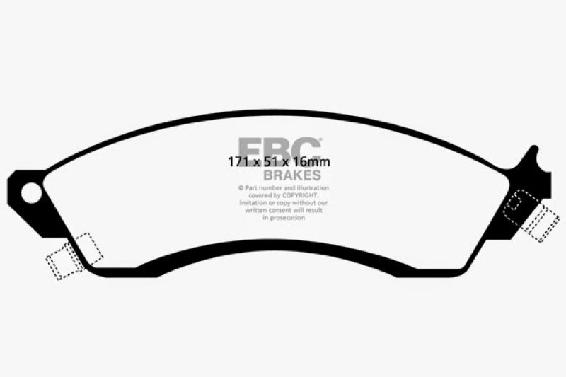 EBC 93-00 Aston Martin Virage 5.3 (PBR Caliper) Yellowstuff Front Brake Pads - T1 Motorsports