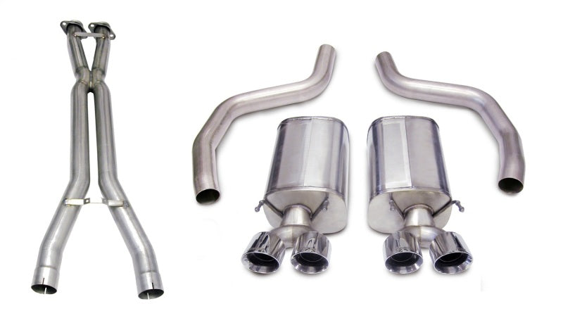 Corsa Sport Cat-Back Exhaust - Polished Tips - 2006-2011 Chevrolet Corvette C6 Z06/ZR1