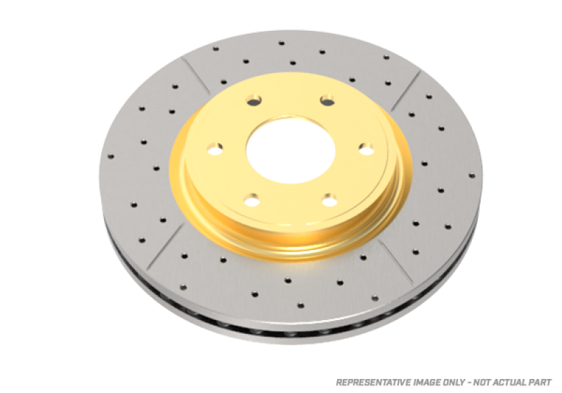 DBA 04-11 Mazda RX-8 (Normal Susp / A/T) Rear Street Series Drilled & Slotted Rotor w/Gold Hat