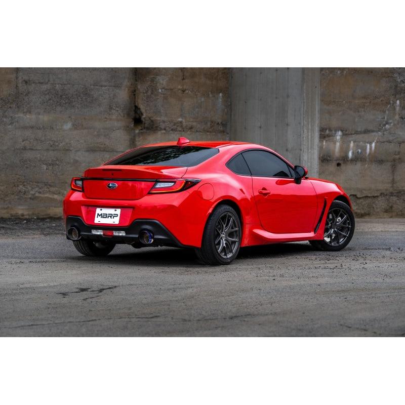 MBRP 2022 Subaru BRZ 2.4L/Toyota GR86 2.4L 2.5in Dual Split Rear Exit w/5in OD CF Tips - T304 - T1 Motorsports