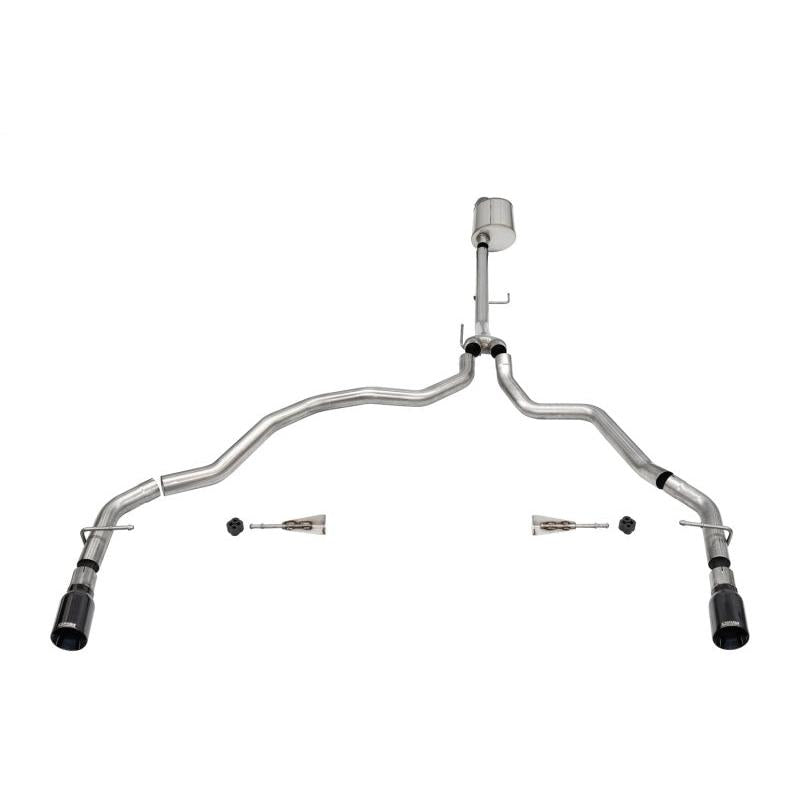 Corsa 2021-2022 Ford F-150 Regular Cab/ 8in Bed 5.0L V8 Sport Cat-Back Dual Rear Exit-Black PVD - T1 Motorsports