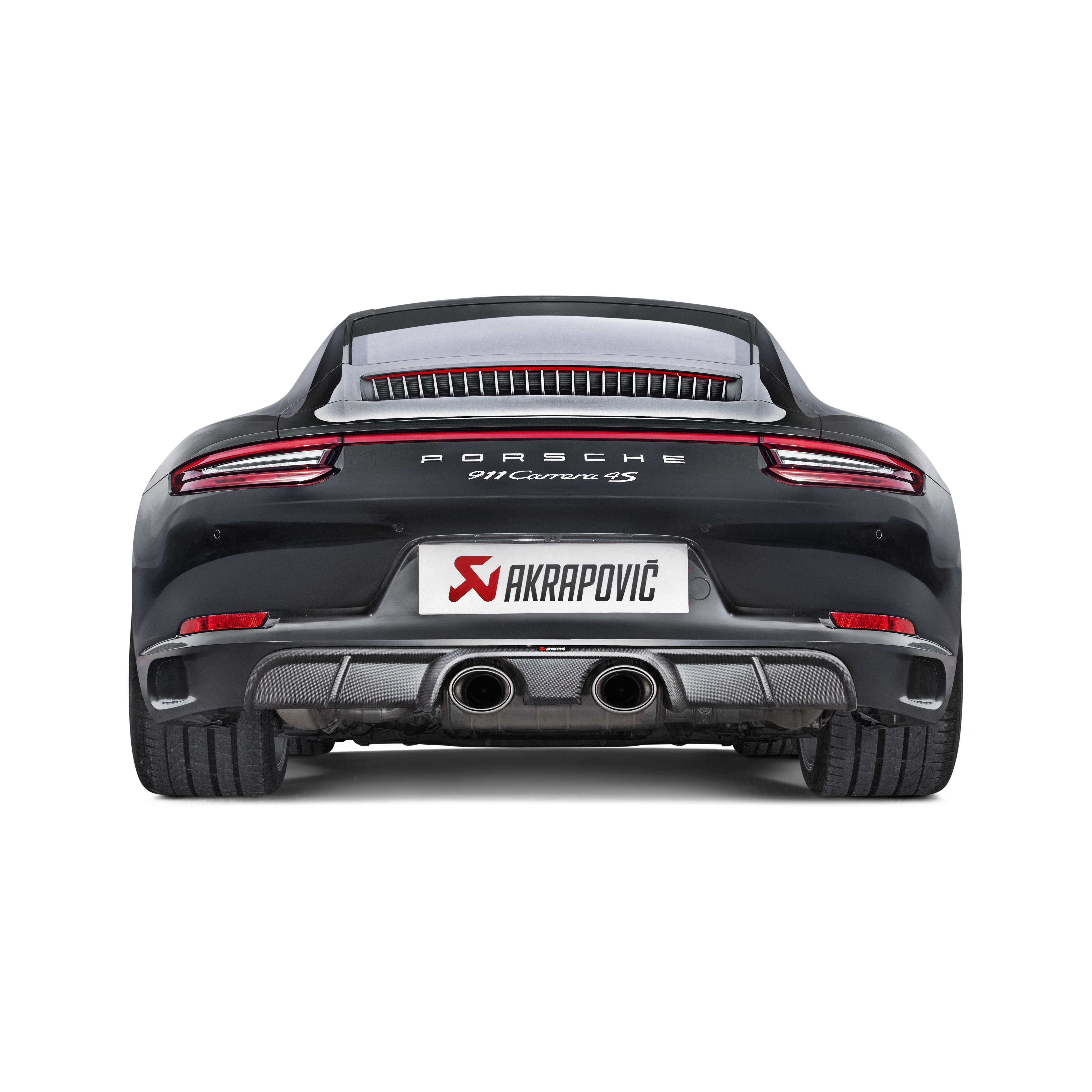 Akrapovič Slip-On Line Exhaust (Titanium) w/Titanium Tips - 2016-2019 Porsche 911 Carrera S/4/4S/GTS (991.2) - T1 Motorsports