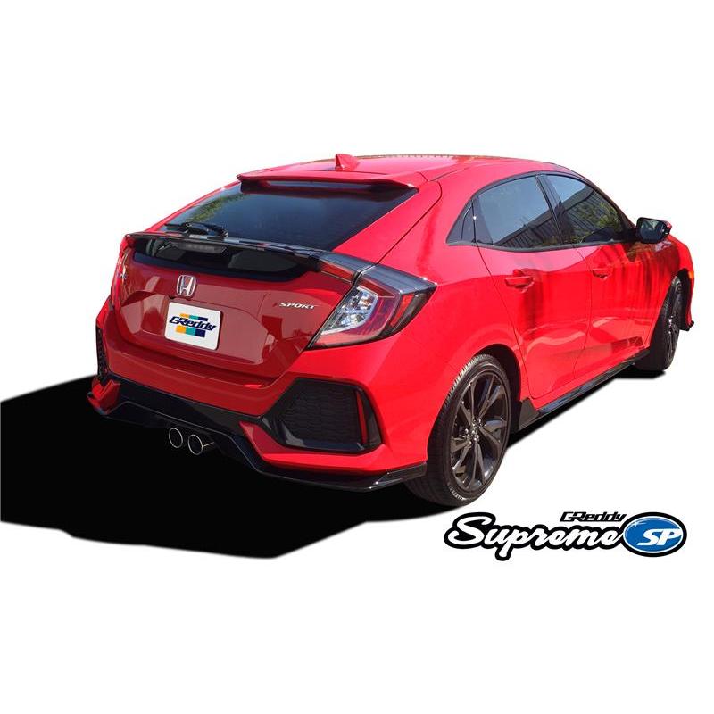 GReddy 2017+ Honda Civic Sport Hatchback 76mm Supreme SP Cat-Back Exhaust - T1 Motorsports
