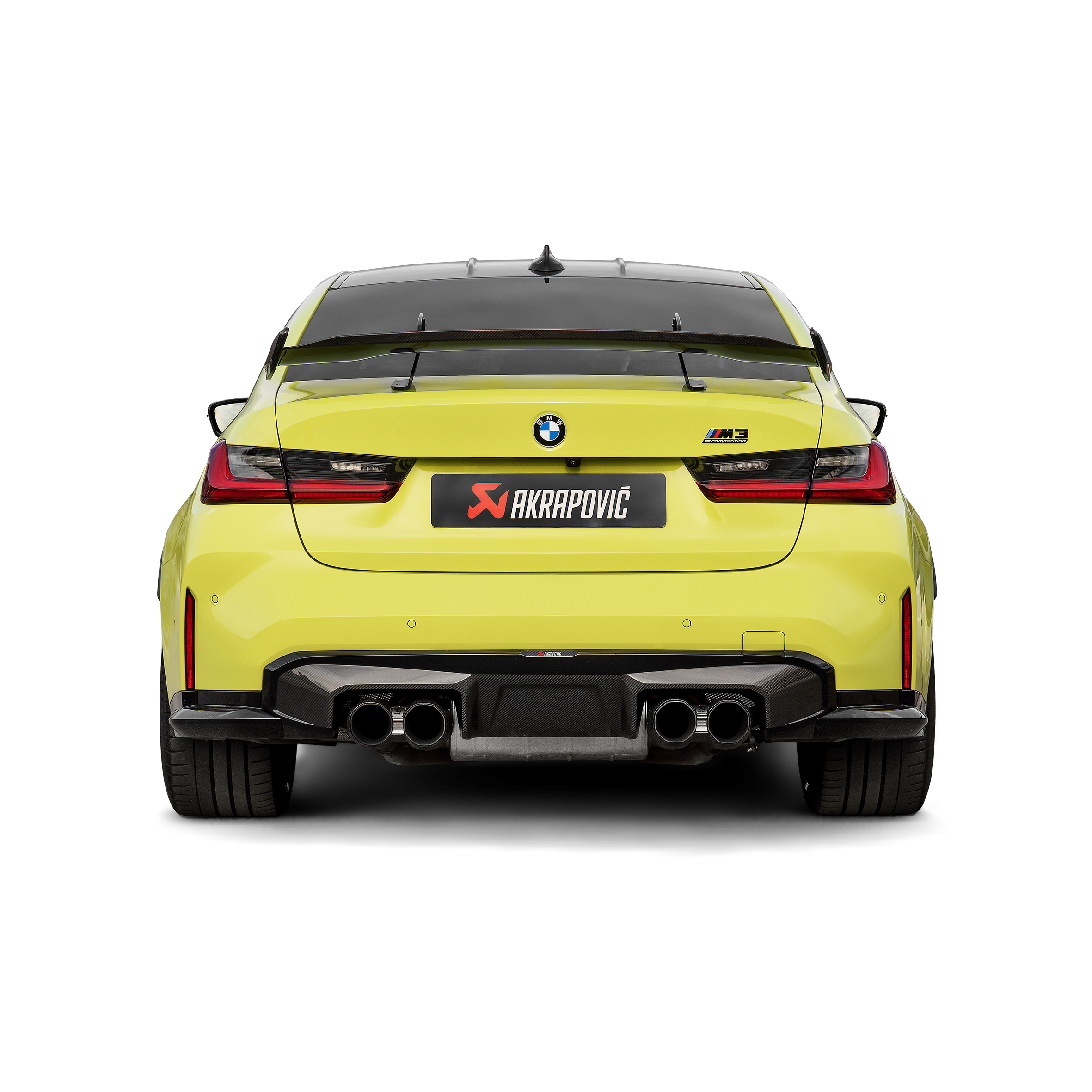 Akrapovič High Gloss Black Rear Carbon Fiber Diffuser - 2021+ BMW M3/M4 (G80/G82) - T1 Motorsports