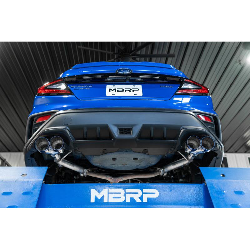 MBRP 2022 Subaru BRZ 2.4L/Toyota GR86 2.4L 2.5in Dual Split Rear Exit w/ Quad BE Tips - T304