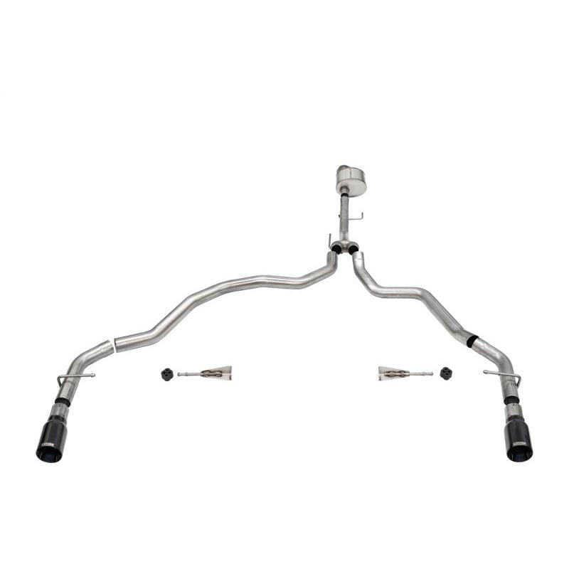 Corsa 2021-2022 Ford F-150 Regular Cab/6.5in Bed 5.0L V8 Xtreme Cat-Back Dual Rear Exit-Black PVD - T1 Motorsports