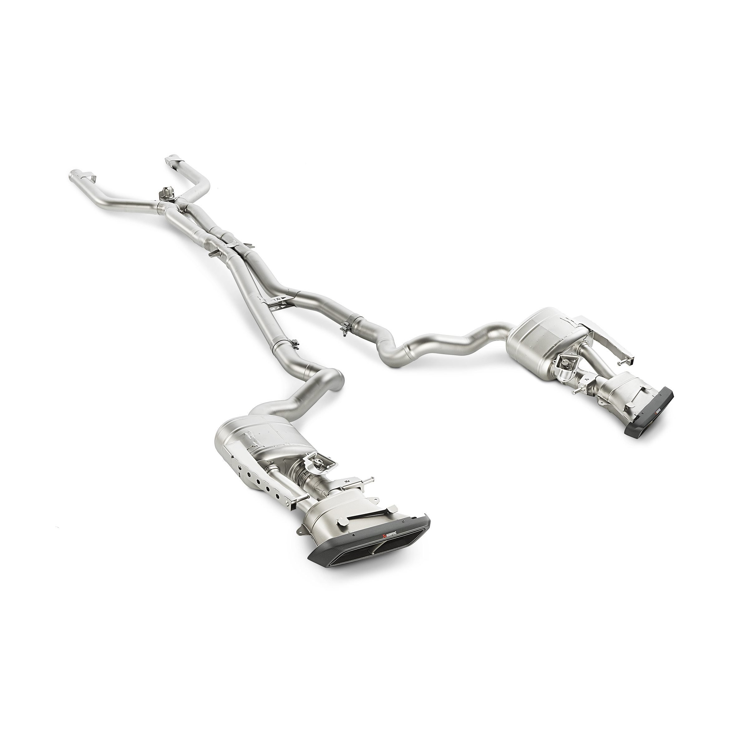 Akrapovič Evolution Line Catback Exhaust System (Titanium) w/Carbon Tips - 2015-2021 Mercedes-Benz C63 AMG Sedan - T1 Motorsports