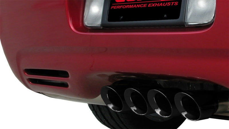 Corsa Sport Cat-Back Exhaust - Black Tigershark 3.5" Tips - 1997-2004 Chevrolet Corvette C5